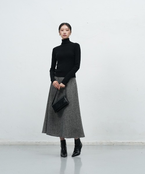 GENERAL IDEA（ジェネラルアイデア）の「daily ribbed turtle neck pullover タートルネックリブニットプルオーバー（ニット/セーター・レディース・ブルー/ブラック/ピンク/ホワイト・L/M/S）」の16枚目の写真