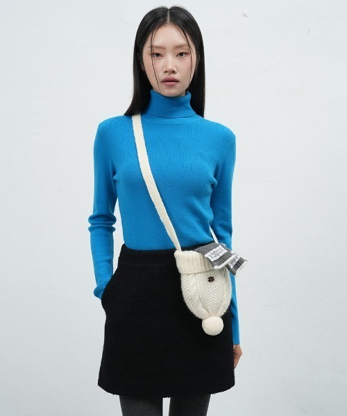 GENERAL IDEA（ジェネラルアイデア）の「daily ribbed turtle neck pullover タートルネックリブニットプルオーバー（ニット/セーター・レディース・ブルー/ブラック/ピンク/ホワイト・L/M/S）」の22枚目の写真