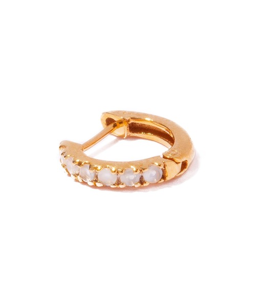 les bonbon（ルボンボン）の「【les bonbon】embrace moonstone pierce/エンブレイス ムーンストーン ピアス（ピアス（両耳用）・レディース・イエローゴールド・FREE）」の7枚目の写真