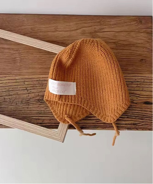 セール】【 Bambin / ボンバン 】 リブニット ボンネット ニット帽