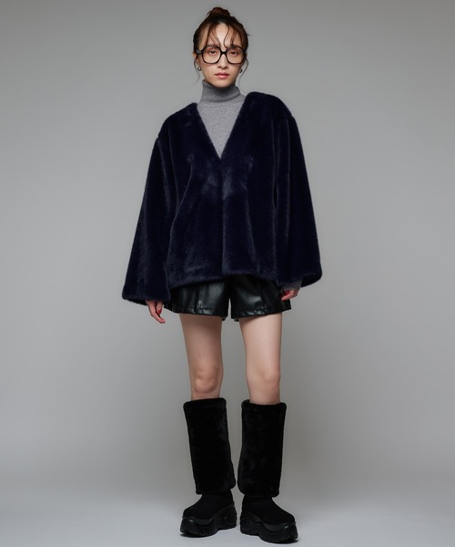 Narcissus(ナルシス)の「【前後2WAY】ファートップス/Vネック/フレアシルエット(その他トップス・レディース・ベージュ/ネイビー・FREE)」の6枚目の写真