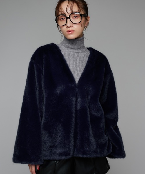 Narcissus(ナルシス)の「【前後2WAY】ファートップス/Vネック/フレアシルエット(その他トップス・レディース・ベージュ/ネイビー・FREE)」の5枚目の写真