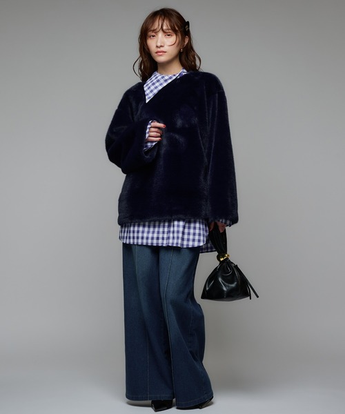 Narcissus(ナルシス)の「【前後2WAY】ファートップス/Vネック/フレアシルエット(その他トップス・レディース・ベージュ/ネイビー・FREE)」の8枚目の写真