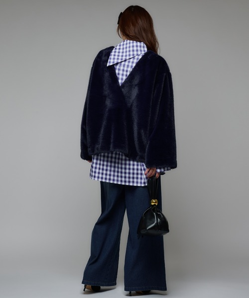 Narcissus(ナルシス)の「【前後2WAY】ファートップス/Vネック/フレアシルエット(その他トップス・レディース・ベージュ/ネイビー・FREE)」の9枚目の写真