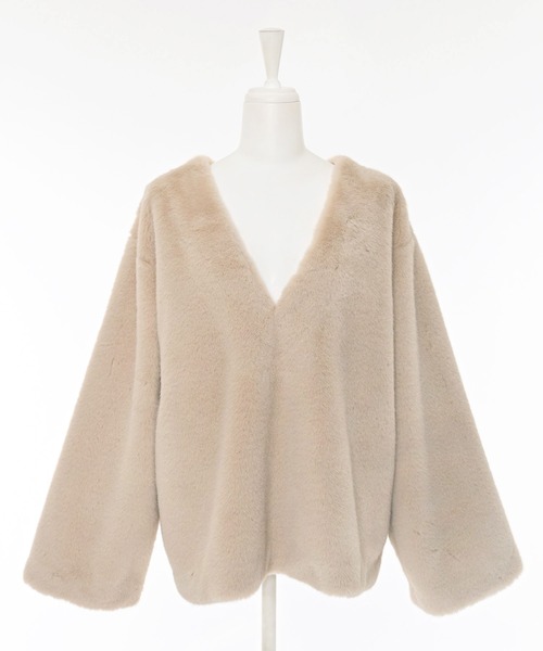 Narcissus(ナルシス)の「【前後2WAY】ファートップス/Vネック/フレアシルエット(その他トップス・レディース・ベージュ/ネイビー・FREE)」の10枚目の写真