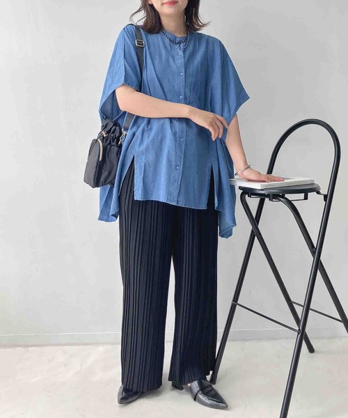 AS KNOW AS plus(アズノゥアズプラス)の「♪選べるデザイン プリーツワイドパンツ【セルフカット可能】(その他パンツ・レディース・ボルドー/ブラウン系/ブラック/カーキ系/ベージュ系2/ブラウン系2/ブラック系2/ブルー系2・FREE)」の10枚目の写真