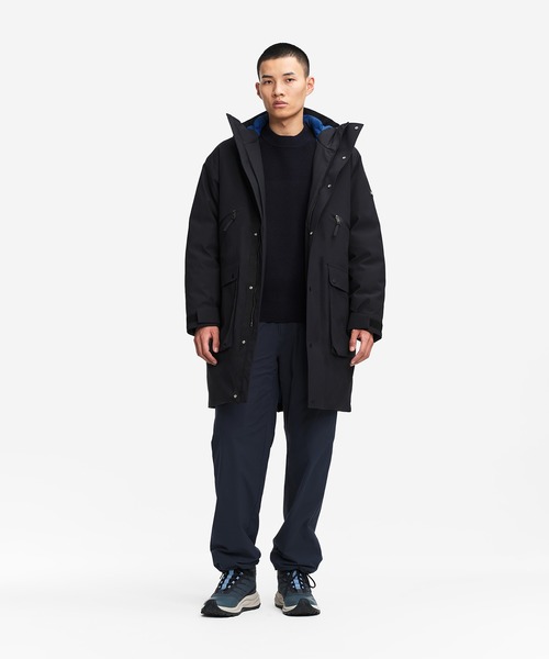 AIGLE(エーグル)の「透湿防水 インサレーション ロングジャケット(マウンテンパーカー・メンズ・ブラック/ブルー・L/M)」の21枚目の写真