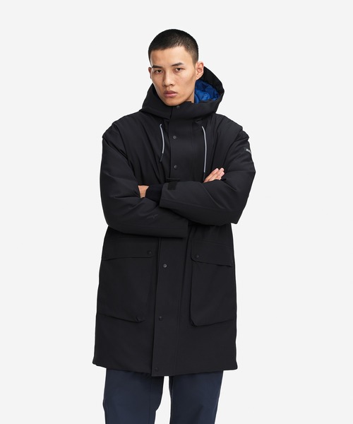 AIGLE(エーグル)の「透湿防水 インサレーション ロングジャケット(マウンテンパーカー・メンズ・ブラック/ブルー・L/M)」の22枚目の写真