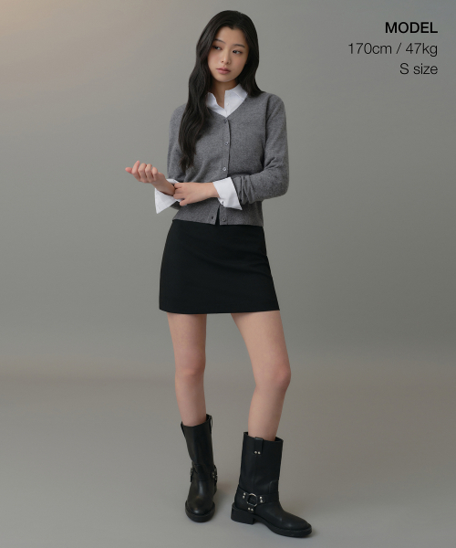 MUSINSA STANDARD WOMAN（ムシンサスタンダードウーマン）の「ウィメンズラムウールカーディガン[ミディアムグレー]（カーディガン/ボレロ・レディース・その他・MEDIUM/X-SMALL/SMALL/LARGE）」の2枚目の写真