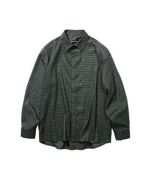 TRIP LE SENS(トリップ ル センス)の「ファインウールクラシックチェックシャツ_グレーブラウン(シャツ/ブラウス・メンズ・その他・SMALL/MEDIUM/LARGE)」の7枚目の写真