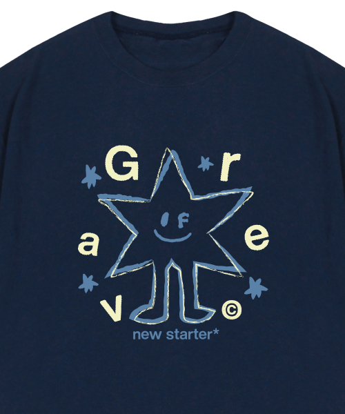 GRAVER（グレーバー）の「[ユニセックス]NEW-STARTER 半袖Tシャツ_ネイビー（Tシャツ/カットソー・レディース・ネイビー・SMALL/MEDIUM/LARGE）」の3枚目の写真