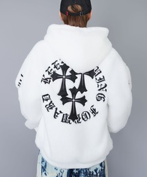 SPINNS | フェイクファーブルゾン/バックロゴクロス/ユニセックス(ブルゾン)