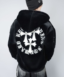 SPINNS（スピンズ）の「フェイクファーブルゾン/バックロゴクロス/ユニセックス（ブルゾン・メンズ）」