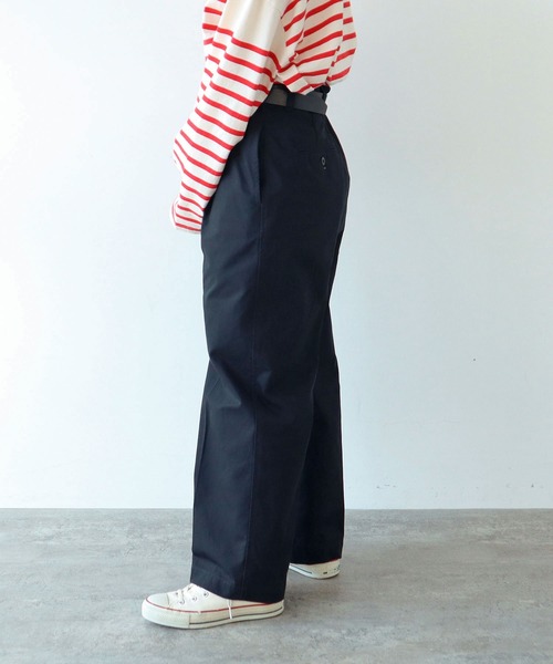 PAR ICI（パーリッシィ）の「強撚ドライツイル　センタープレスパンツ（その他パンツ・レディース・ベージュ/ネイビー・FREE）」の18枚目の写真