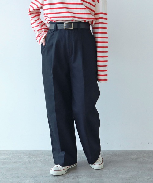 PAR ICI（パーリッシィ）の「強撚ドライツイル　センタープレスパンツ（その他パンツ・レディース・ベージュ/ネイビー・FREE）」の17枚目の写真