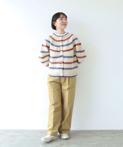 PAR ICI（パーリッシィ）の「強撚ドライツイル　センタープレスパンツ（その他パンツ・レディース・ベージュ/ネイビー・FREE）」の13枚目の写真