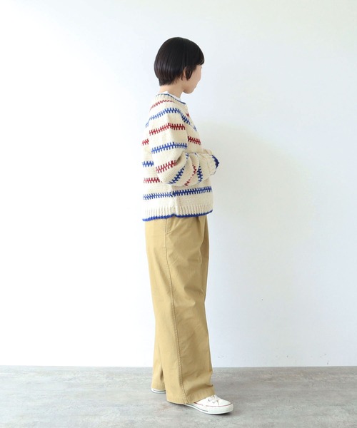 PAR ICI（パーリッシィ）の「強撚ドライツイル　センタープレスパンツ（その他パンツ・レディース・ベージュ/ネイビー・FREE）」の15枚目の写真