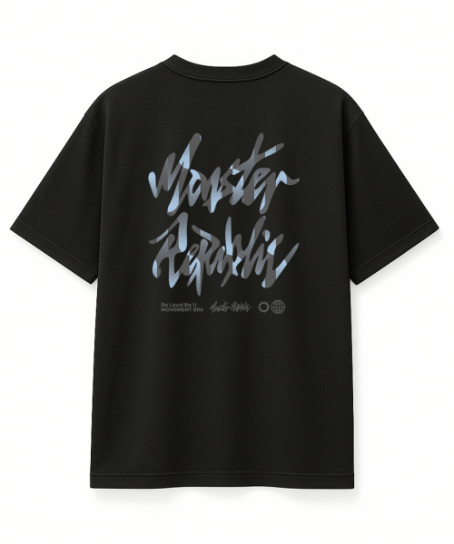 MONSTER REPUBLIC(モンスターリパブリック)の「ストーンロゴインディゴブルーTシャツブラック_8116(Tシャツ/カットソー・レディース・その他・SMALL/MEDIUM/LARGE/X-LARGE)」の1枚目の写真