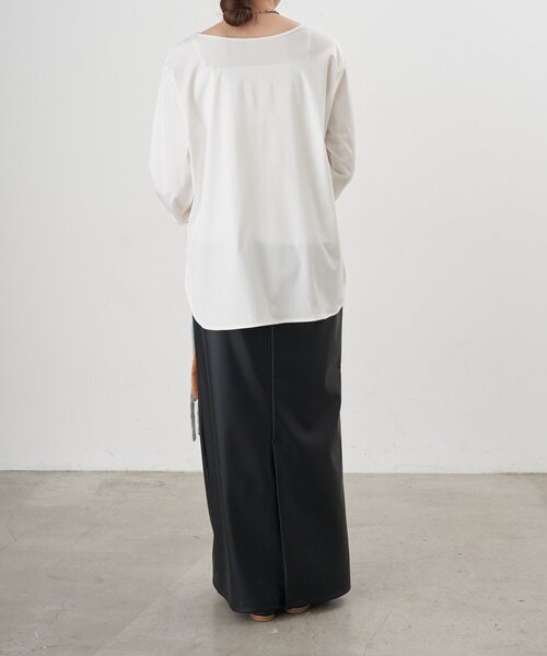 SHENERY（シーナリー）の「シンプルブラウス（シャツ/ブラウス・レディース・ブラック/オフホワイト・FREE）」の9枚目の写真