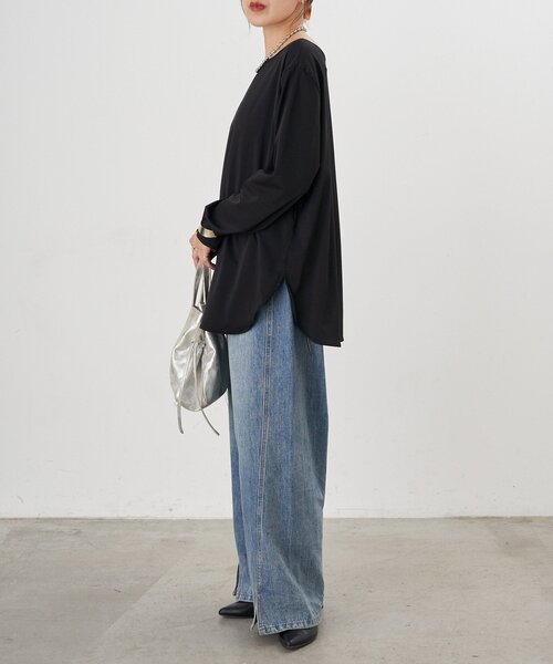 SHENERY(シーナリー)の「シンプルブラウス(シャツ/ブラウス・レディース・ブラック/オフホワイト・FREE)」の20枚目の写真