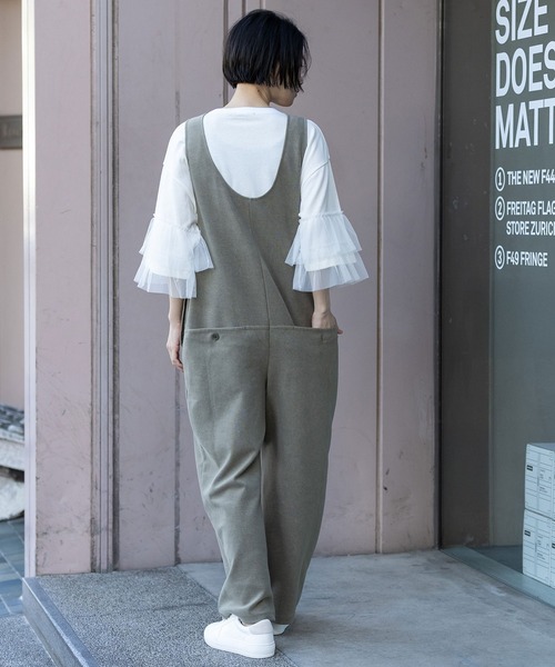 Munich（ミューニック）の「オーガニックコットンパイルコンビネゾン（つなぎ/オールインワン・レディース・カーキ/ブルーグレー/ブラック・FREE）」の7枚目の写真