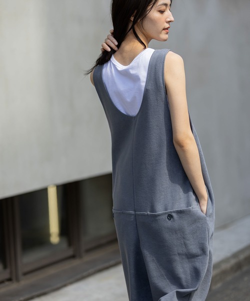 Munich（ミューニック）の「オーガニックコットンパイルコンビネゾン（つなぎ/オールインワン・レディース・カーキ/ブルーグレー/ブラック・FREE）」の10枚目の写真