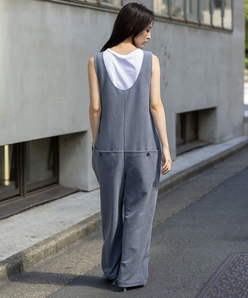 Munich（ミューニック）の「オーガニックコットンパイルコンビネゾン（つなぎ/オールインワン・レディース・カーキ/ブルーグレー/ブラック・FREE）」の12枚目の写真