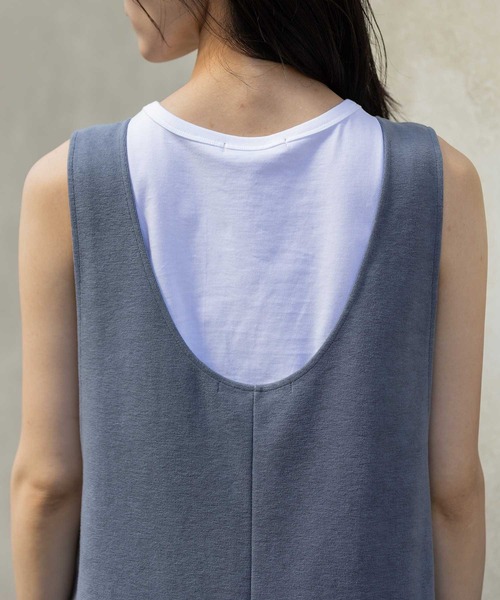 Munich（ミューニック）の「オーガニックコットンパイルコンビネゾン（つなぎ/オールインワン・レディース・カーキ/ブルーグレー/ブラック・FREE）」の18枚目の写真