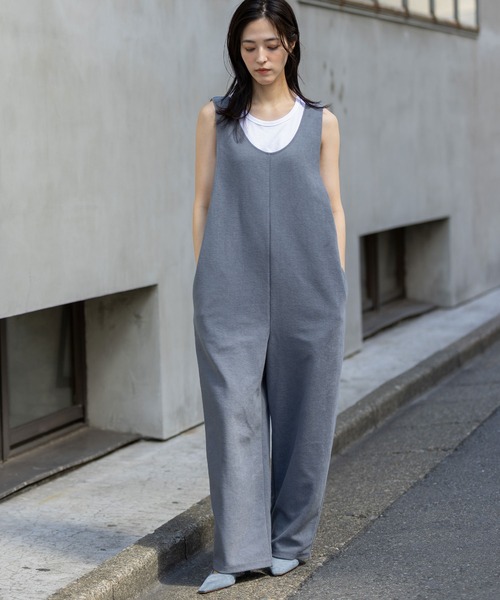 Munich（ミューニック）の「オーガニックコットンパイルコンビネゾン（つなぎ/オールインワン・レディース・カーキ/ブルーグレー/ブラック・FREE）」の13枚目の写真