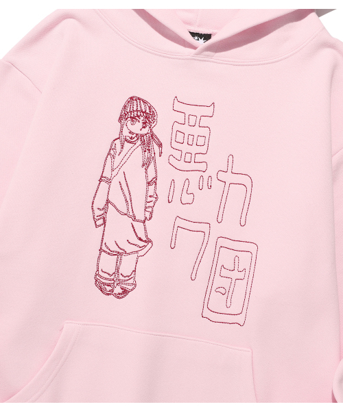 NICE GHOST CLUB(ナイスゴーストクラブ)の「WARUKAWADAN HOODIE_PINK(NG2FFUM403A)(パーカー・レディース・ピンク・SMALL/MEDIUM/LARGE)」の4枚目の写真