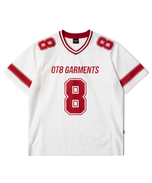 QT8 GARMENTS（キューティーエイトガーメント）の「LB 3R Football Jersey (Rielle)（ポロシャツ・レディース・その他・MEDIUM/LARGE/X-LARGE/SMALL）」の2枚目の写真