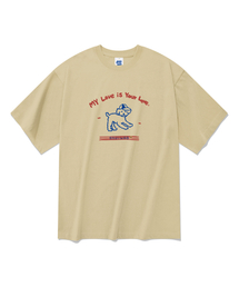 20番手ラブ半袖Tシャツベージュ