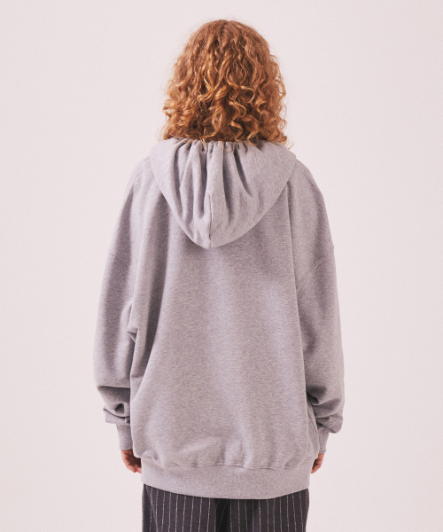 MENASOO（ミナス）の「Menasoo Applique Two Way Hoodie Zip Up_Gray Melange（パーカー・レディース・ライトグレー・MEDIUM/LARGE）」の3枚目の写真