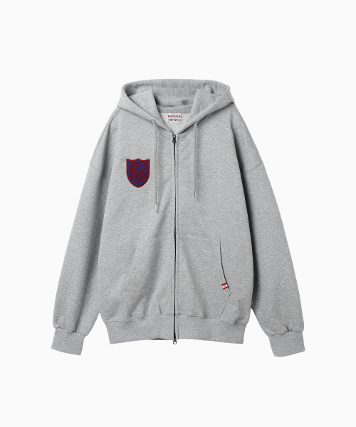 MENASOO（ミナス）の「Menasoo Applique Two Way Hoodie Zip Up_Gray Melange（パーカー・レディース・ライトグレー・MEDIUM/LARGE）」の14枚目の写真
