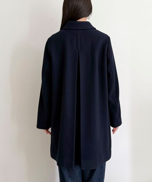 追加生産決定！】Super100ステンカラーミドルコート（ダッフルコート