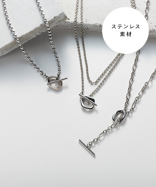 IEDIT（イディット）の「ＩＥＤＩＴ　ステンレスがうれしい１点投入でお洒落さんになれるマンテルネックレス（ネックレス・レディース・シルバー系その他/シルバー系その他2・ONE SIZE）」の4枚目の写真