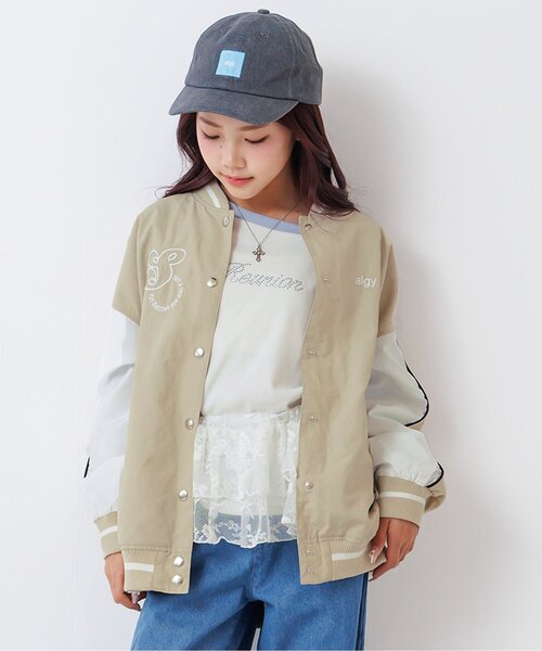 algy（アルジー）の「BIGスタジャン（スタジャン・キッズ・ベージュ/ネイビー/ブラック・130/140/150/160）」の2枚目の写真