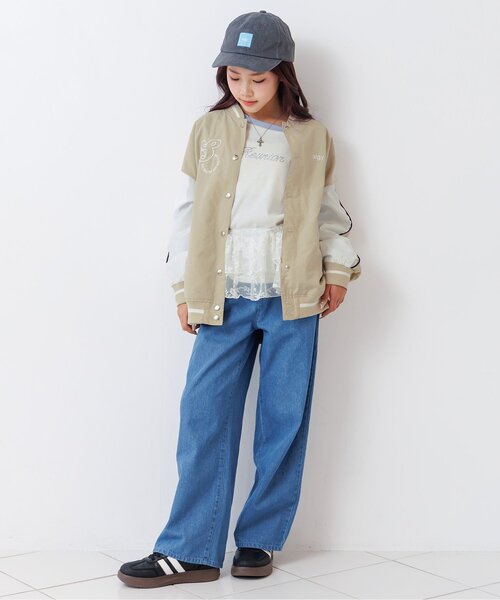 algy（アルジー）の「BIGスタジャン（スタジャン・キッズ・ベージュ/ネイビー/ブラック・130/140/150/160）」の4枚目の写真