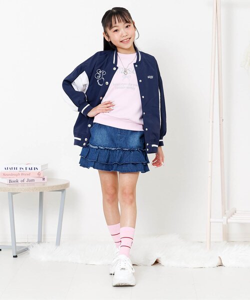 algy（アルジー）の「BIGスタジャン（スタジャン・キッズ・ベージュ/ネイビー/ブラック・130/140/150/160）」の8枚目の写真