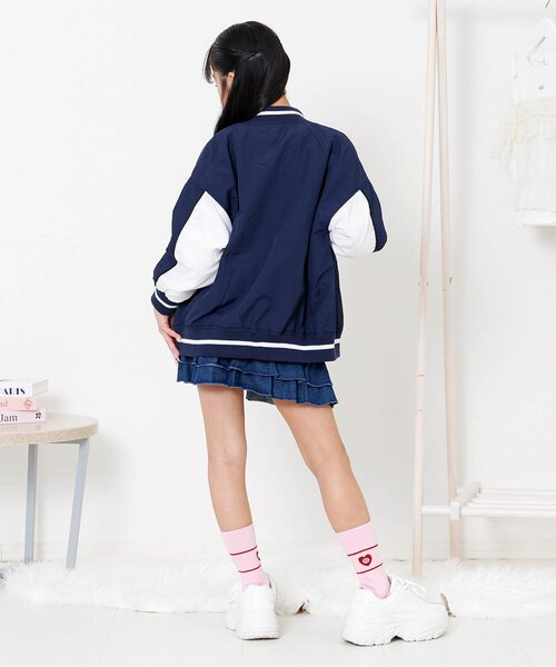 algy（アルジー）の「BIGスタジャン（スタジャン・キッズ・ベージュ/ネイビー/ブラック・130/140/150/160）」の9枚目の写真