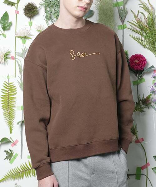 Monkey Flower(モンキーフラワー)の「共用ロゴ刺繍裏起毛スウェットシャツ BROWN/ MF0WMT02U40(スウェット・メンズ・その他・FREE)」の1枚目の写真