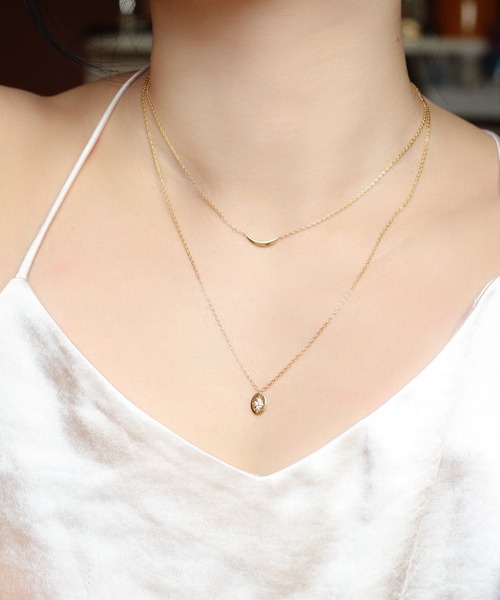 NOIR DE POUPEE（ノワールドプーペ）の「【WEB限定】K18vermeil ダイヤモンド ブーケ ペンダントネックレス 50cm（ネックレス・レディース・ゴールド・FREE）」の2枚目の写真