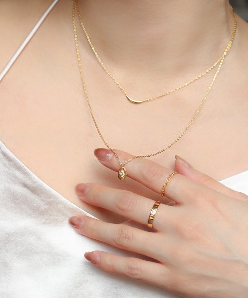 NOIR DE POUPEE（ノワールドプーペ）の「【WEB限定】K18vermeil ダイヤモンド ブーケ ペンダントネックレス 50cm（ネックレス・レディース・ゴールド・FREE）」の3枚目の写真