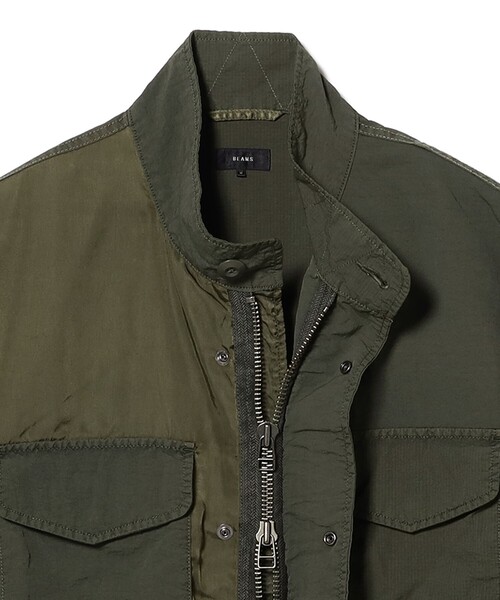 BEAMS(ビームス)の「3ファブリック クレイジー M65 ジャケット【ワイドフィット】(ブルゾン・メンズ・ブラック/オリーブ・M/L/XL/S)」の8枚目の写真