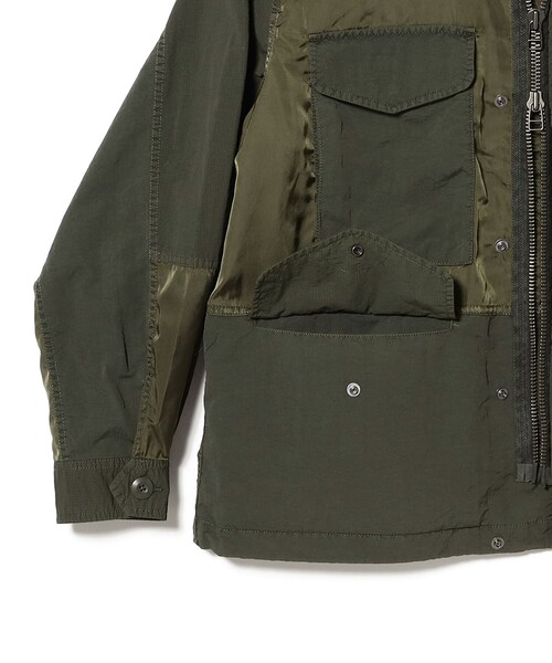 BEAMS(ビームス)の「3ファブリック クレイジー M65 ジャケット【ワイドフィット】(ブルゾン・メンズ・ブラック/オリーブ・M/L/XL/S)」の9枚目の写真