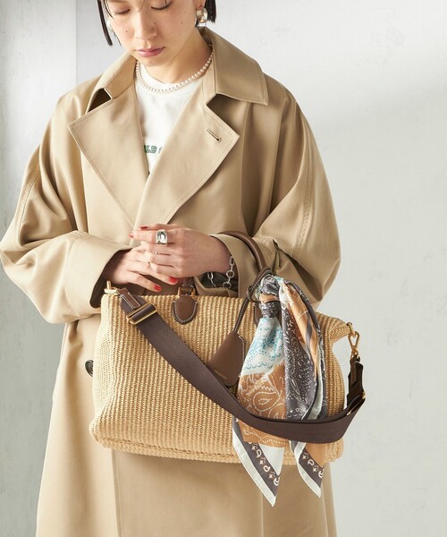 manipuri(マニプリ)の「manipuri: 26SS スカーフ 65×65(バンダナ/スカーフ・レディース・ライトカーキ/ベージュ系/ベージュ・ONE SIZE)」の7枚目の写真