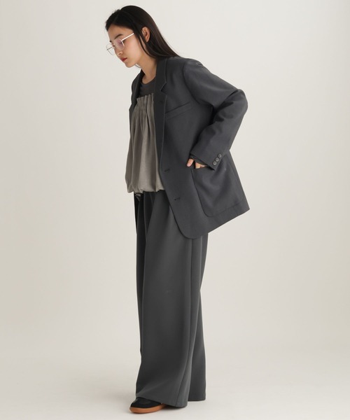 studio CLIP（スタディオクリップ）の「【daily CLIP】ルーズフレアビスチェ（キャミソール・レディース・ホワイト/チャコール・FREE）」の17枚目の写真