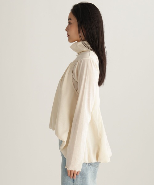 studio CLIP（スタディオクリップ）の「【daily CLIP】ルーズフレアビスチェ（キャミソール・レディース・ホワイト/チャコール・FREE）」の19枚目の写真