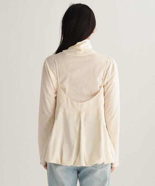 studio CLIP（スタディオクリップ）の「【daily CLIP】ルーズフレアビスチェ（キャミソール・レディース・ホワイト/チャコール・FREE）」の20枚目の写真