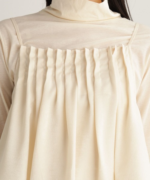 studio CLIP（スタディオクリップ）の「【daily CLIP】ルーズフレアビスチェ（キャミソール・レディース・ホワイト/チャコール・FREE）」の21枚目の写真